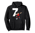 7 Soccer Birthday Gift Soccer Fan Hoodie - Fun Novelty Design Men Women