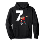 7 Soccer Birthday Gift Soccer Fan Hoodie - Fun Novelty Design Men Women