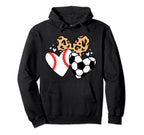 Soccer Baseball Heart Funny Soccer Hoodie - Streetwear Style Unisex