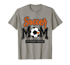 Soccer Mom Orange Soccer Player T-Shirt - Fun Novelty Design for Adults