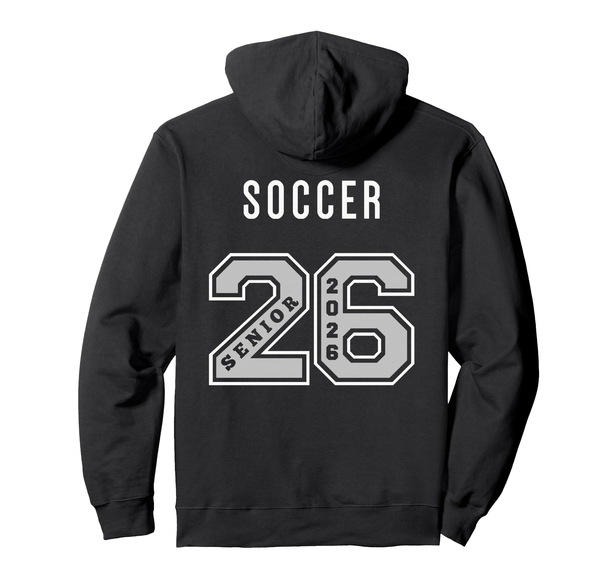 Soccer Senior 2026 Back Soccer Senior Hoodie - Minimalist Print for Adults