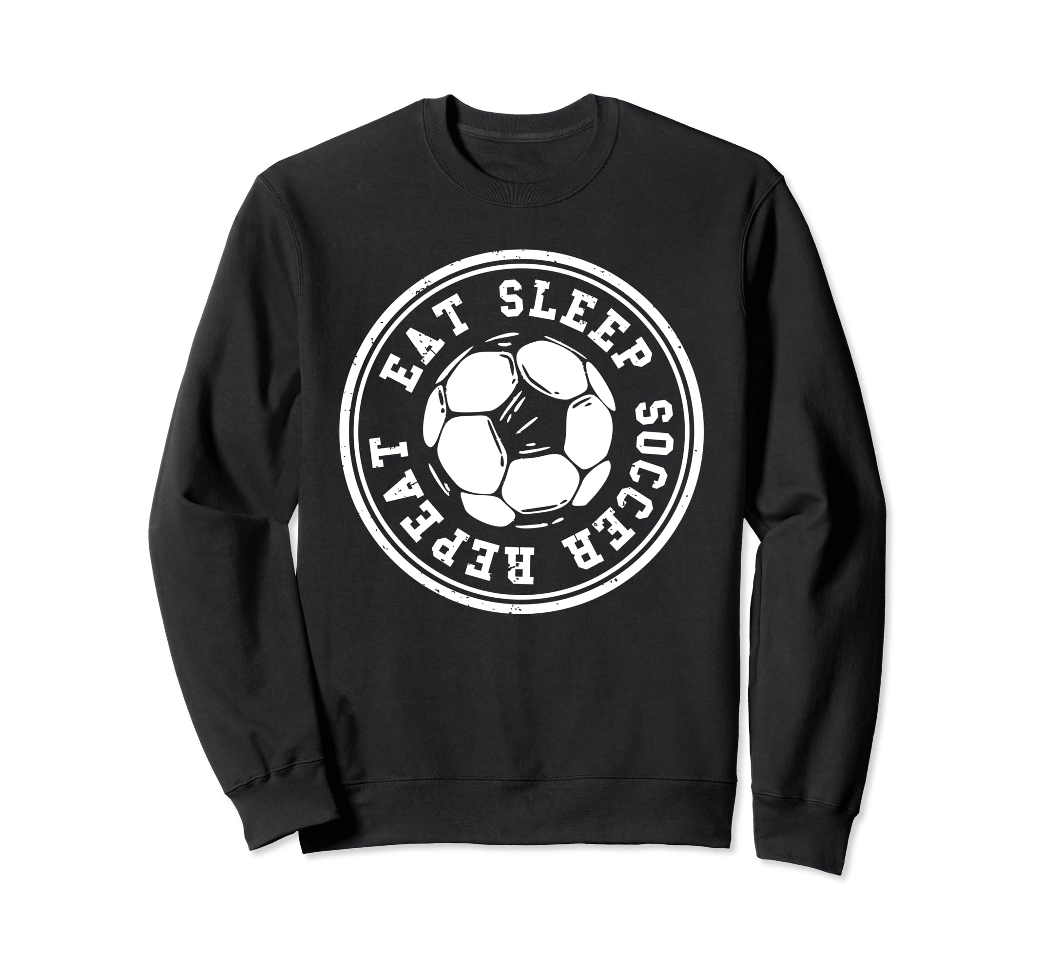 Eat Sleep Soccer Repeat Soccer Sweatshirt - Aesthetic Graphic for Adults