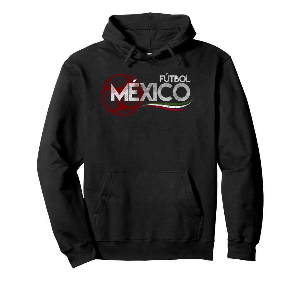 Soccer Futbol Mexico Distressed Hoodie - Streetwear Style for Adults