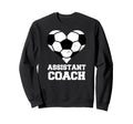 Assistant Soccer Coach Heart Sweatshirt - Aesthetic Graphic Men Women