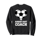 Assistant Soccer Coach Heart Sweatshirt - Aesthetic Graphic Men Women