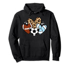 Soccer Football Volleyball Heart Funny Hoodie - Custom Art Print Men Women
