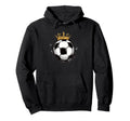 Soccer Royalty Crowned Ball And Hoodie - Aesthetic Graphic for Adults