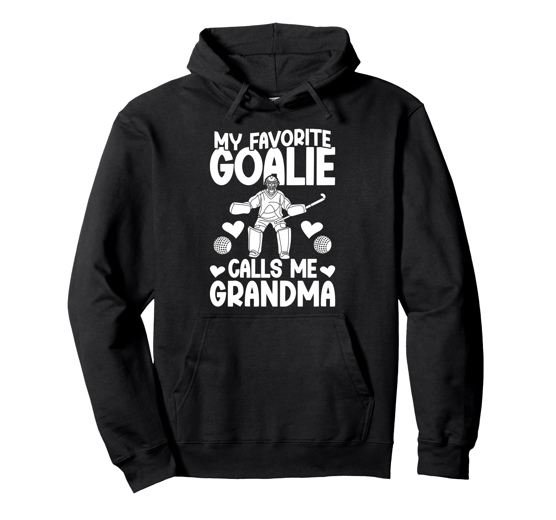 Field Hockey Goalie Grandma Field Hoodie - Minimalist Print Men Women