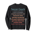 Soccer Coach Funny Gifts Sweatshirt - Custom Art Print for Adults