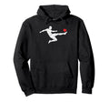 Valentines Us Soccer Player Silhouette Hoodie - Graphic Print for Adults