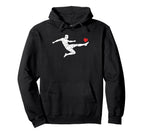 Valentines Us Soccer Player Silhouette Hoodie - Graphic Print for Adults