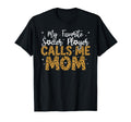 Womens Soccer Mom Mama Mothers Day Leopard T-Shirt - Graphic Print Unisex