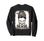 Soccer Mom Game Day Messy Bun Sweatshirt - Graphic Print for Adults
