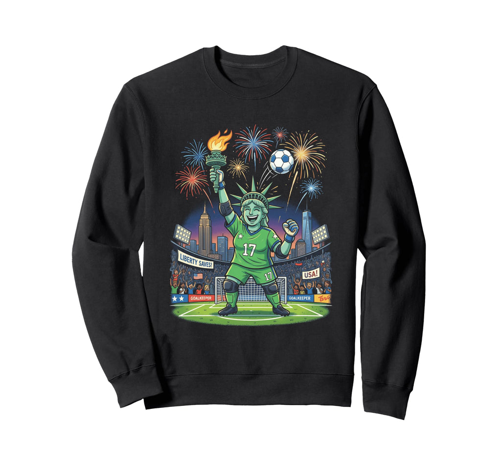 Liberty Saves Statue Liberty Sweatshirt - Aesthetic Graphic Men Women