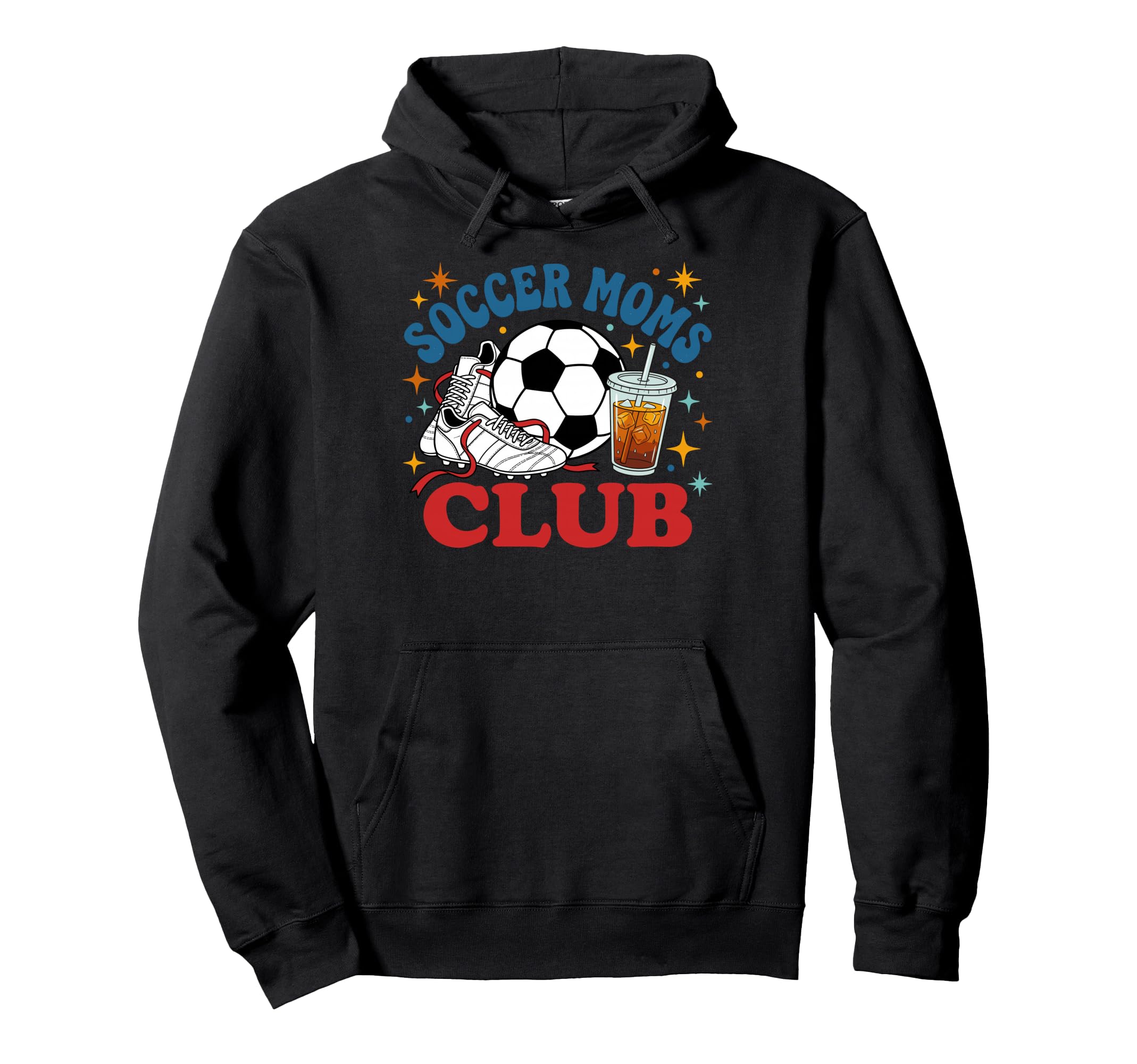 Soccer Moms Club Fun Game Day Soccer Hoodie - Aesthetic Graphic Unisex