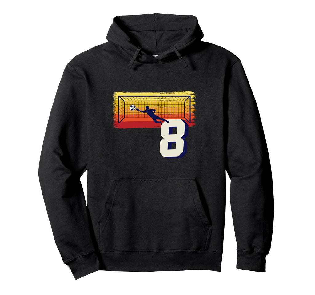 Football Goalkeeper 8Th Birthday Keeper Hoodie - Aesthetic Graphic Unisex