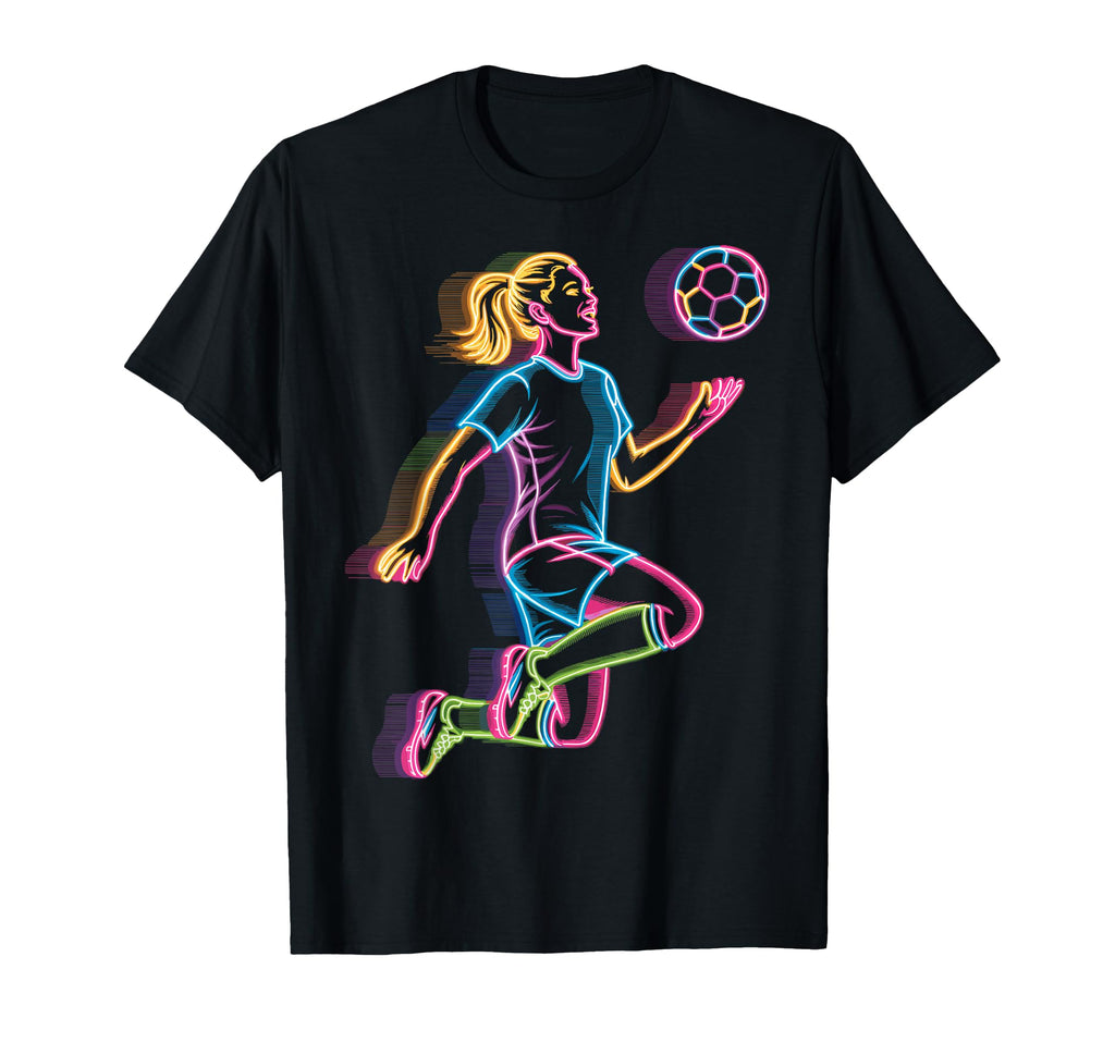 Colorful Funny Soccer Fan Dad Mom Game T-Shirt - Graphic Print for Adults