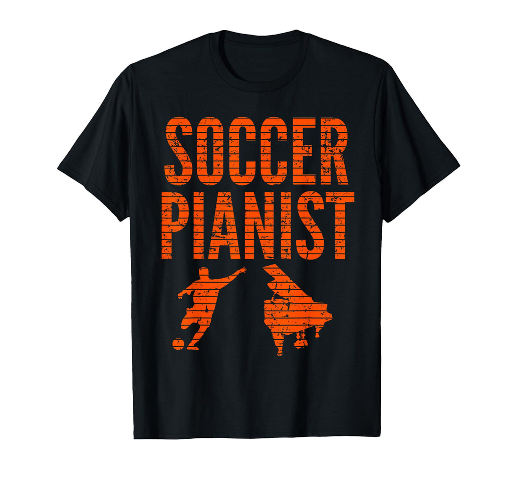 Soccer Pianist Piano Player Football T-Shirt - Graphic Print Men Women