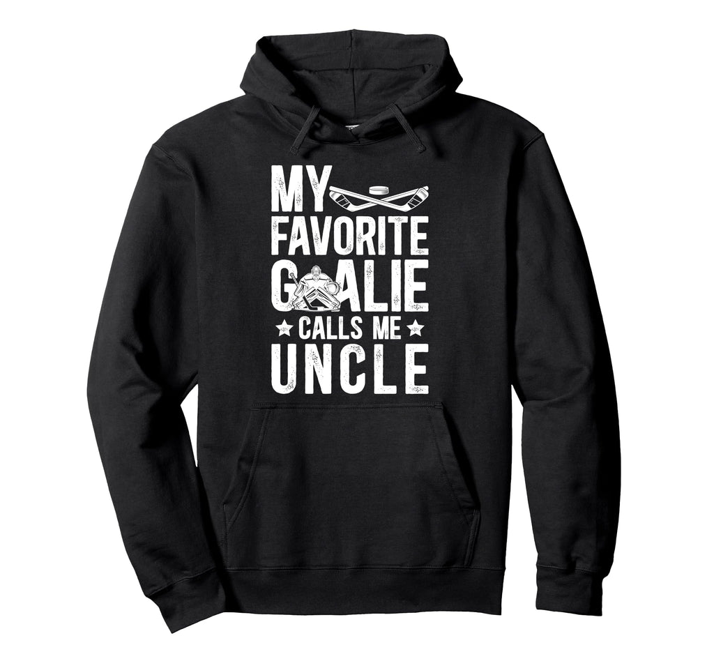 Proud Ice Hockey Goalie Uncle Hockey Hoodie - Novelty Apparel for Adults