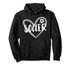 Soccer Heart Hoodie - Custom Art Print for Adults