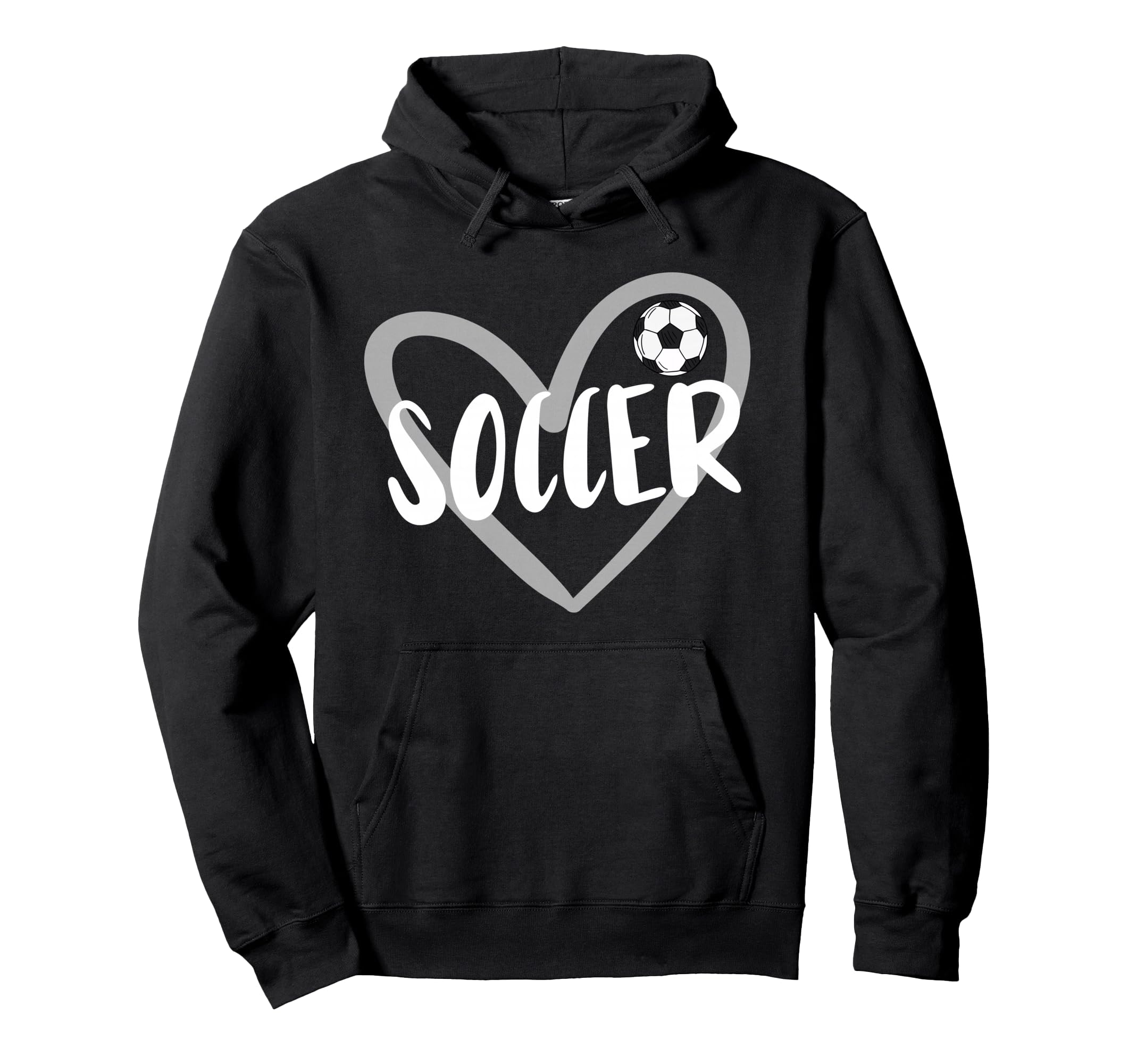 Soccer Heart Hoodie - Custom Art Print for Adults