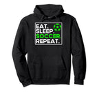 Soccer Lovers Eat Sleep Soccer Fans Hoodie - Aesthetic Graphic Men Women
