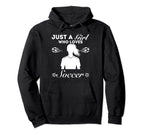 Just Who Loves Soccer Hoodie - Minimalist Print for Adults