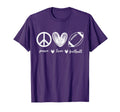 Peace Sign Love American Football T-Shirt - Fun Novelty Design Unisex