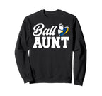 Ball Aunt Heart Volleyball Soccer Sweatshirt - Fun Novelty Design Unisex