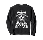 Soccer Players Soccer Soccer Sweatshirt - Aesthetic Graphic Men Women