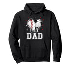 Ball Dad Baseball Soccer Heart Nana Both Hoodie - Streetwear Style Unisex