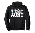 Ball Aunt Heart Volleyball Soccer Aunt Hoodie - Aesthetic Graphic Unisex