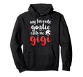 Proud Ice Hockey Goalie Gigi Hockey Hoodie - Aesthetic Graphic Unisex