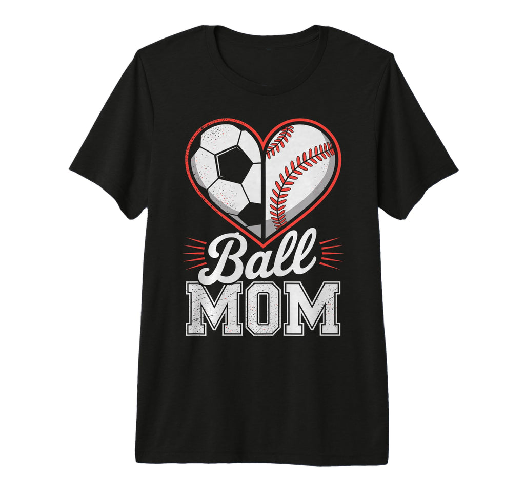 Soccer Baseball Ball Mom Soccer Player T-Shirt - Unique Graphic Men Women