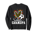 Soccer Grandpa Leopard Heart Colorful Sweatshirt - Trendy Graphic Men Women