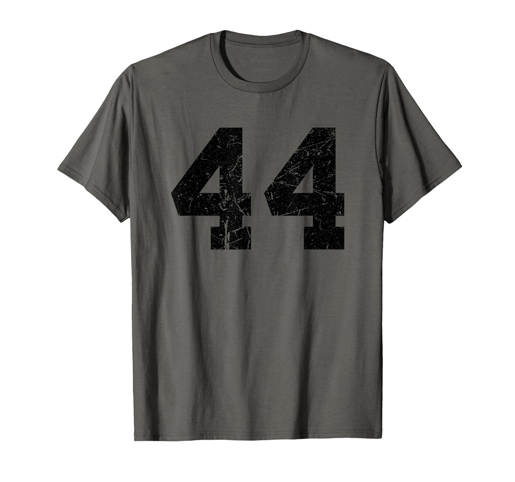 Number 44 Sport Black Distressed Varsity T-Shirt - Streetwear Style Unisex