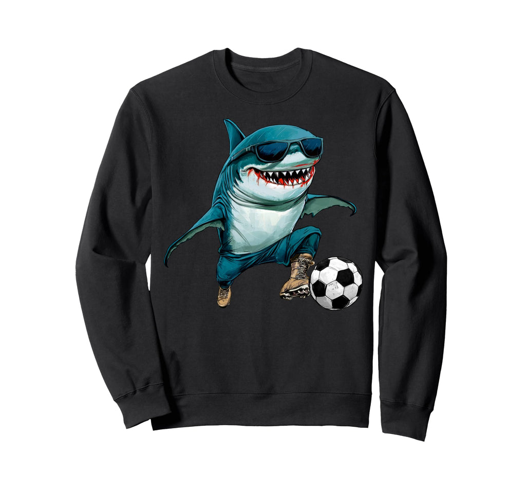 Football Shark Sweatshirt - Streetwear Style Men Women