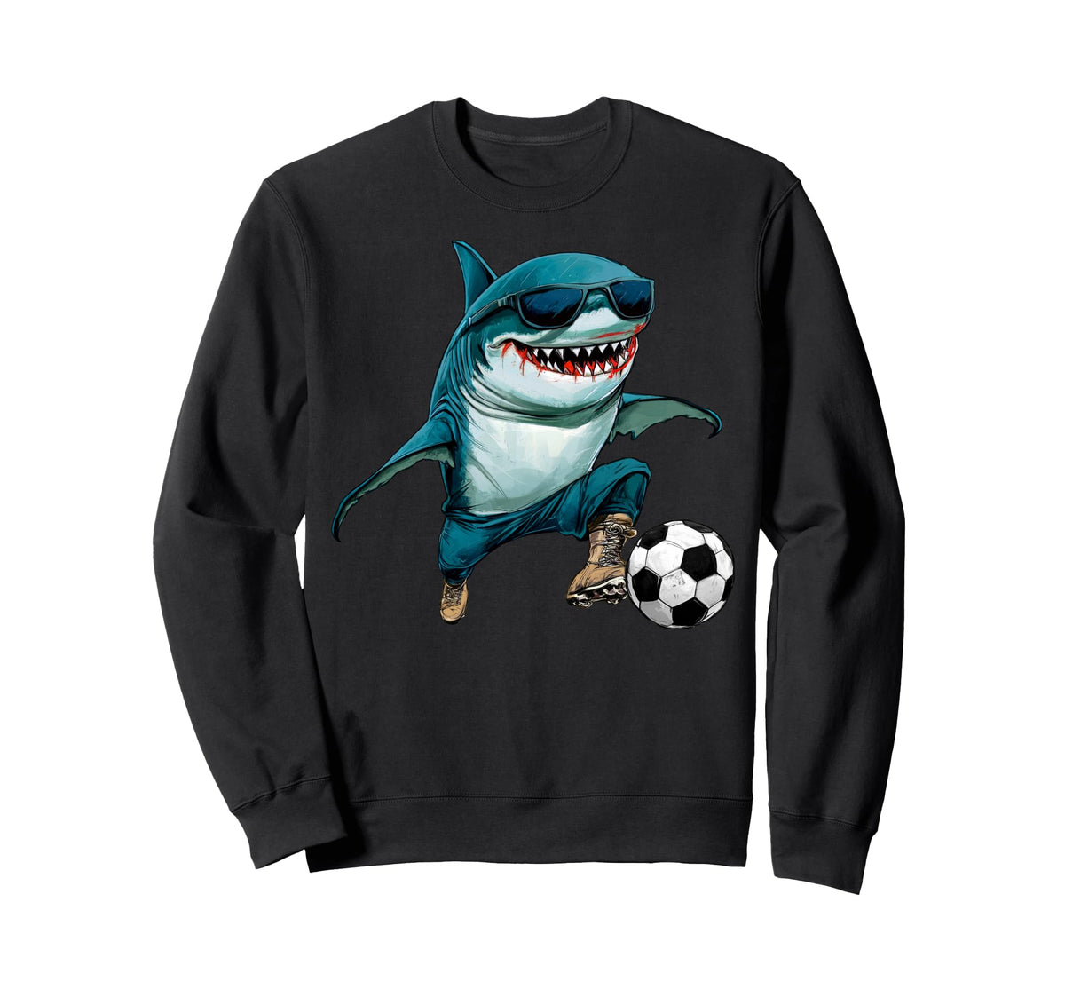 Football Shark Sweatshirt - Streetwear Style Men Women