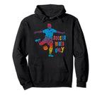 Vibrant Soccer Vibes Only Colorful Hoodie - Fun Novelty Design Men Women