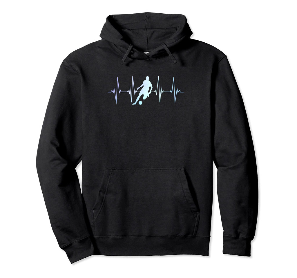 Soccer Heartbeat Sports Soccer Player Hoodie - Unique Graphic Men Women