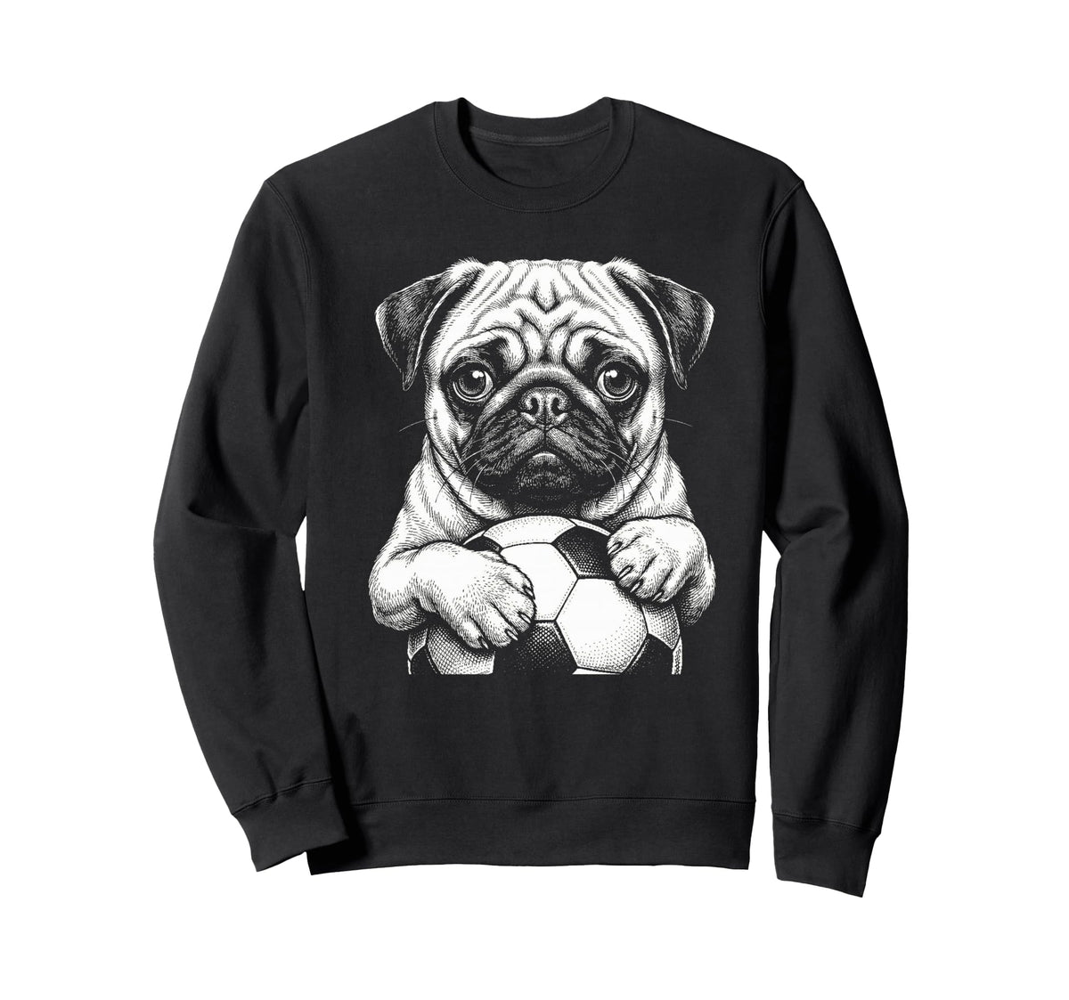 Fans Ball Mascot Black And White Sweatshirt - Streetwear Style for Adults