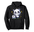 Panda Soccer Player Kicking Soccer Ball Hoodie - Streetwear Style Unisex