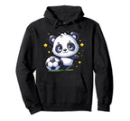 Panda Soccer Player Kicking Soccer Ball Hoodie - Streetwear Style Unisex