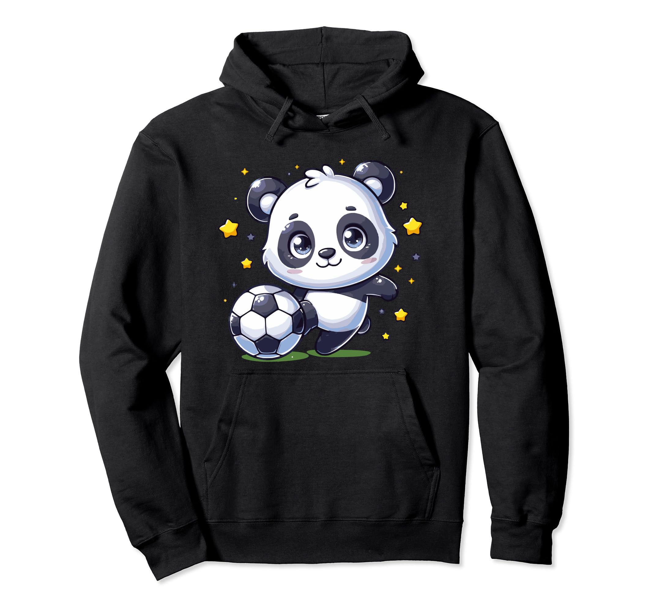 Panda Soccer Player Kicking Soccer Ball Hoodie - Streetwear Style Unisex