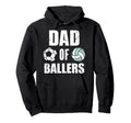 Dad Ballers Funny Soccer Volleyball Hoodie - Fun Novelty Design for Adults