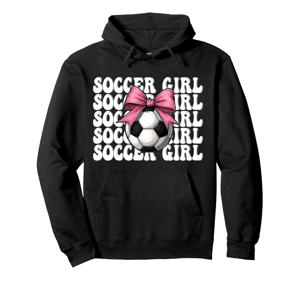 Soccer Soccer Mom Coquette Hoodie - Novelty Apparel for Adults