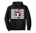 Soccer Soccer Mom Coquette Hoodie - Novelty Apparel for Adults
