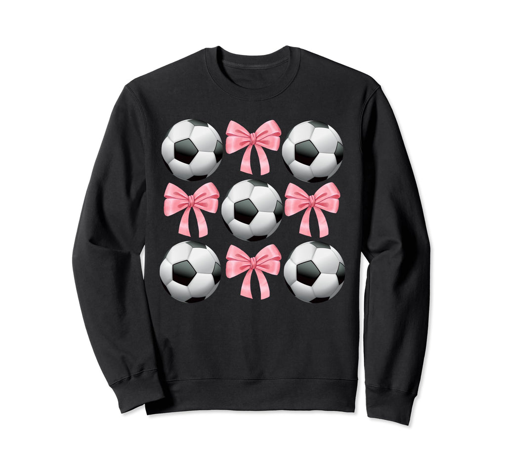 Soccer And Bows Coquette Sweatshirt - Casual Everyday Wear for Adults