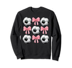 Soccer And Bows Coquette Sweatshirt - Casual Everyday Wear for Adults