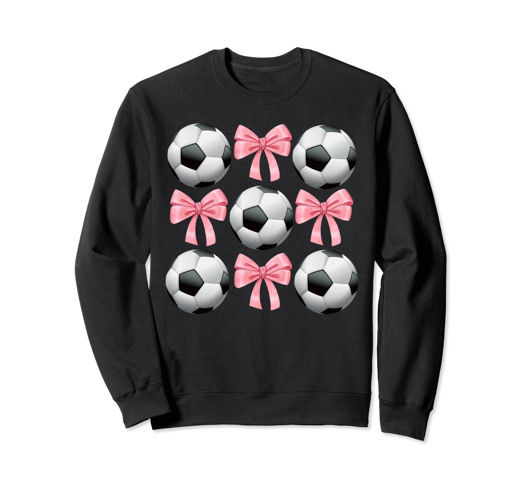 Soccer And Bows Coquette Sweatshirt - Casual Everyday Wear for Adults